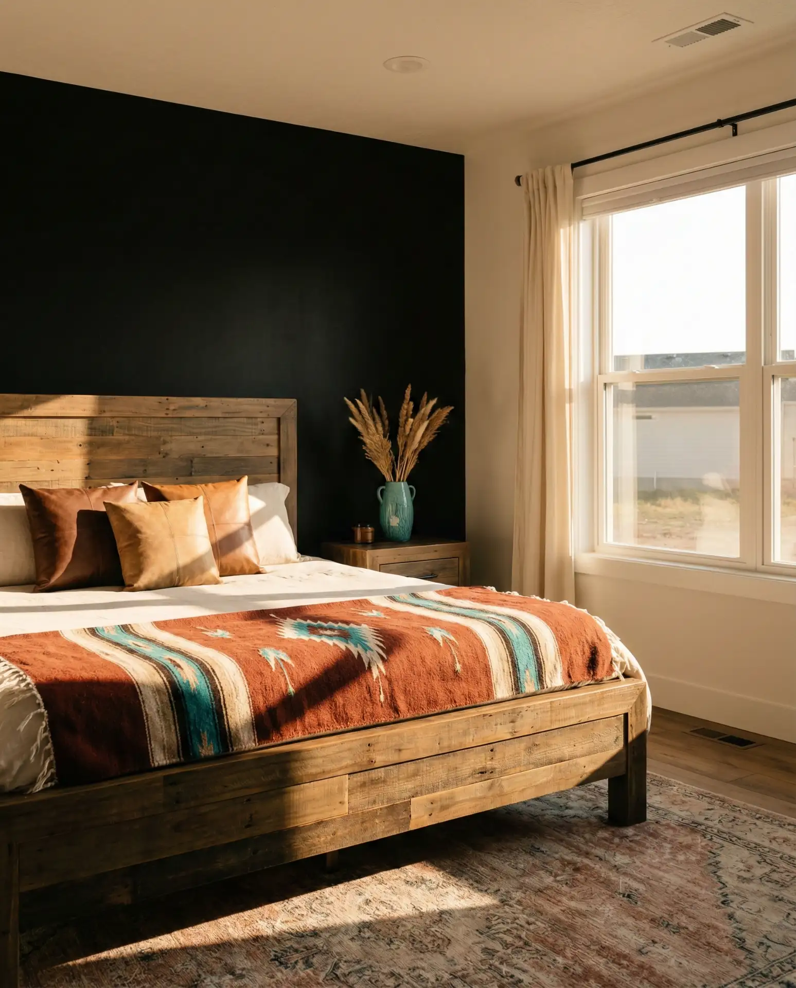 Western Inspired Black Accent Wall 1