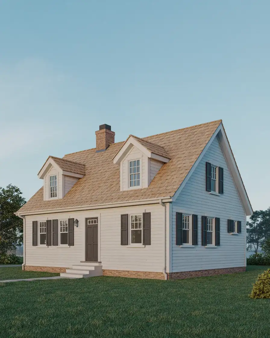 White with Natural Cedar Shake Roof 2