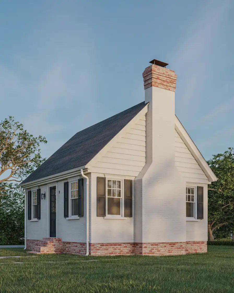 Whitewashed Brick Foundation 2