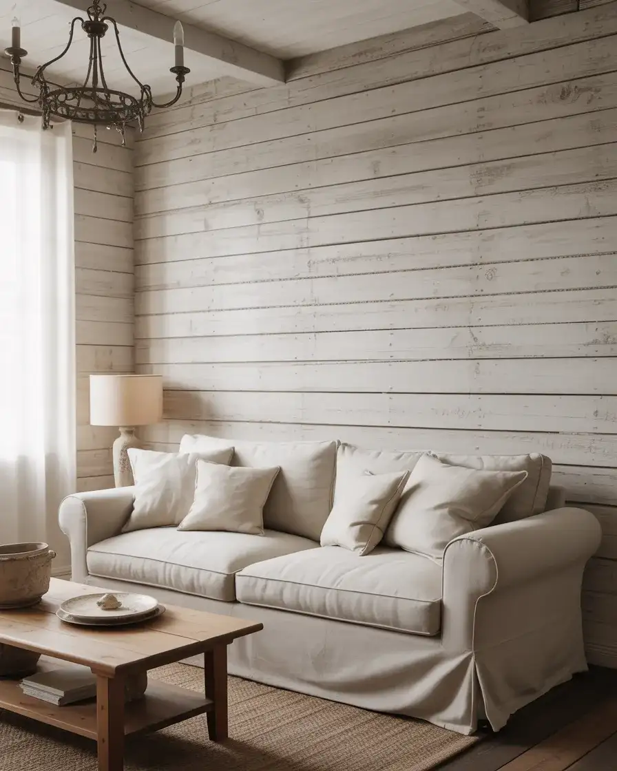 Whitewashed Wood Plank Walls 1