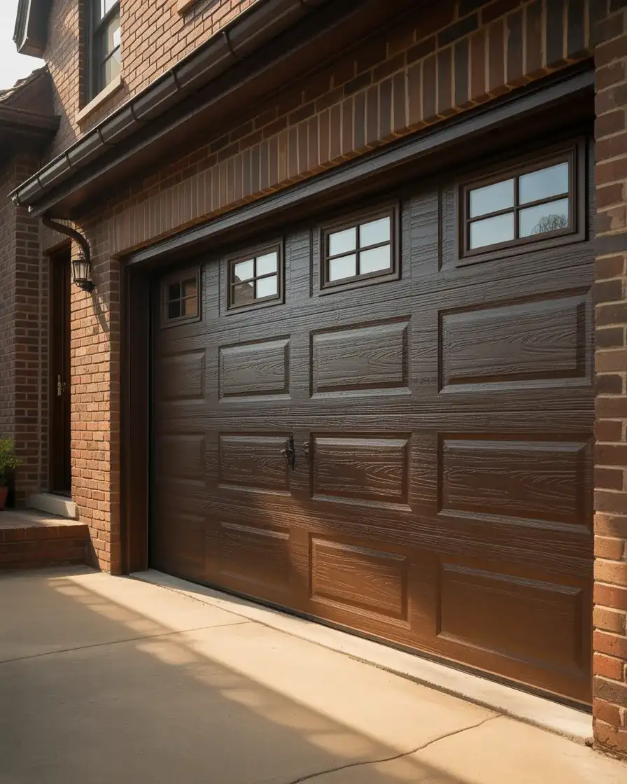 Wood-Look Steel Door in Walnut Tone 2