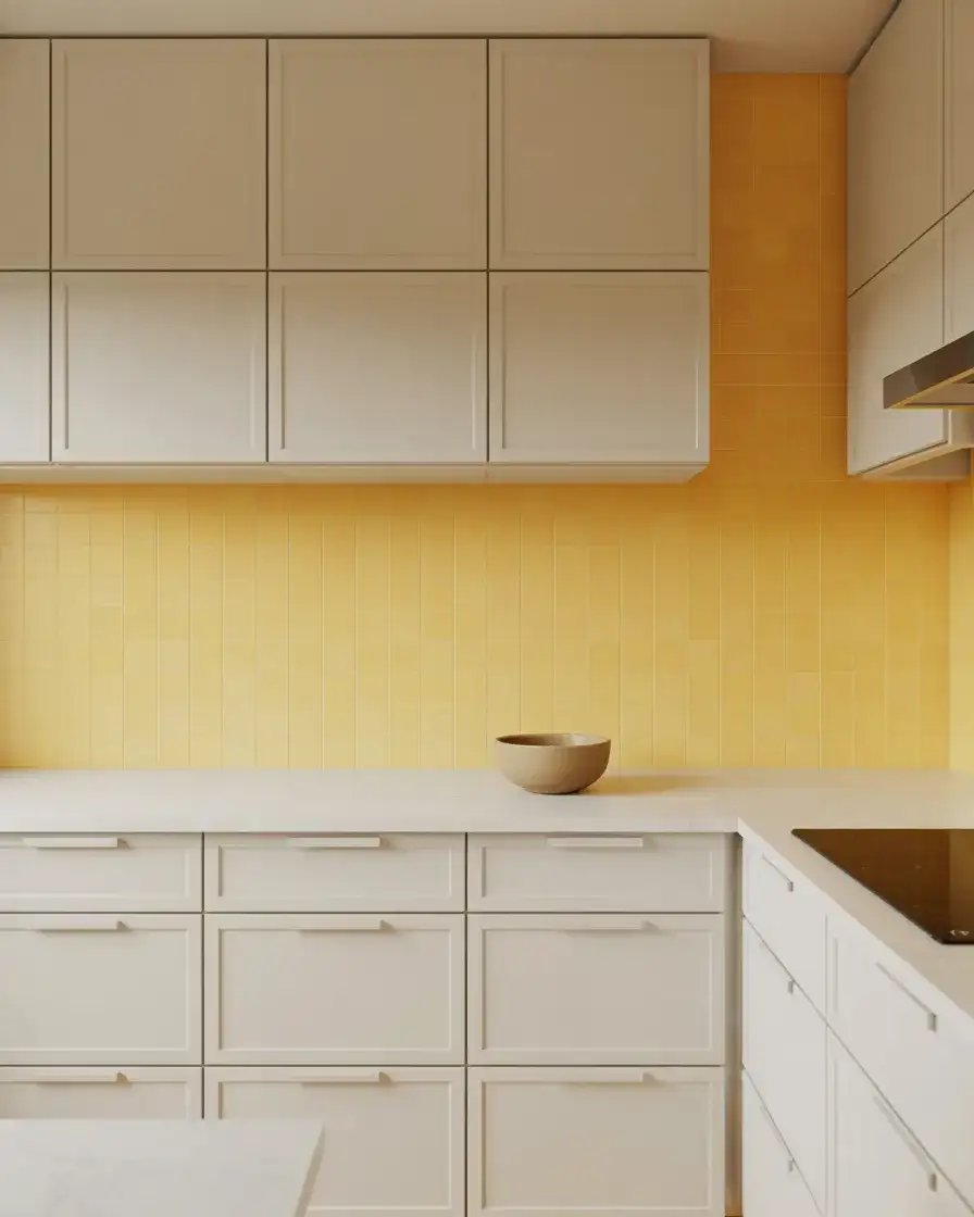 Yellow and White Kitchen With Modern Minimalism 2