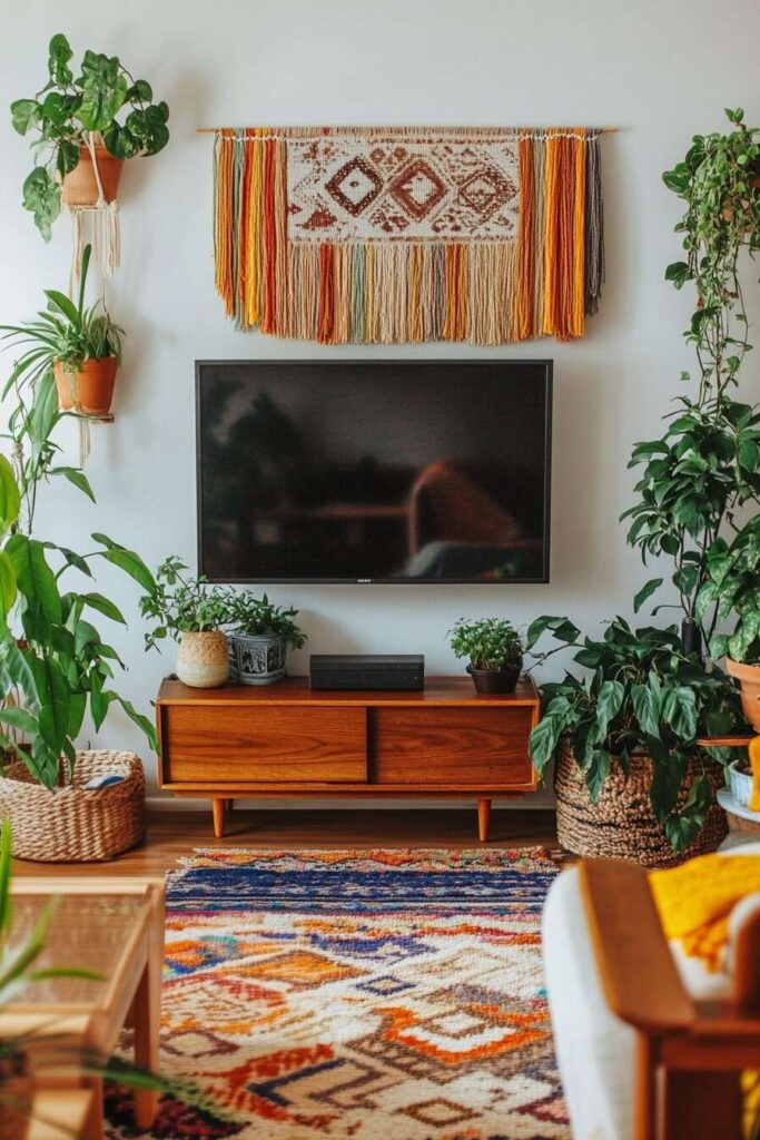 20 Boho TV Wall Decor Ideas to Bring Cozy, Creative Vibes to Your Home - PointerClicker.com