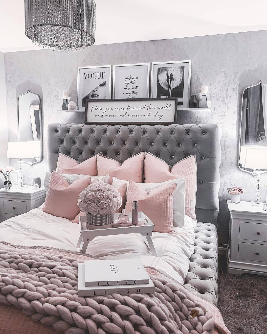 25 Pink and Grey Bedroom Ideas You'll Obsess Over!