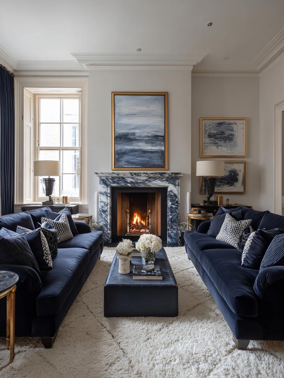 37 Trending Navy Blue Living Room Designs that Quietly Signal Expensive Taste in 2026 – Home Stratosphere