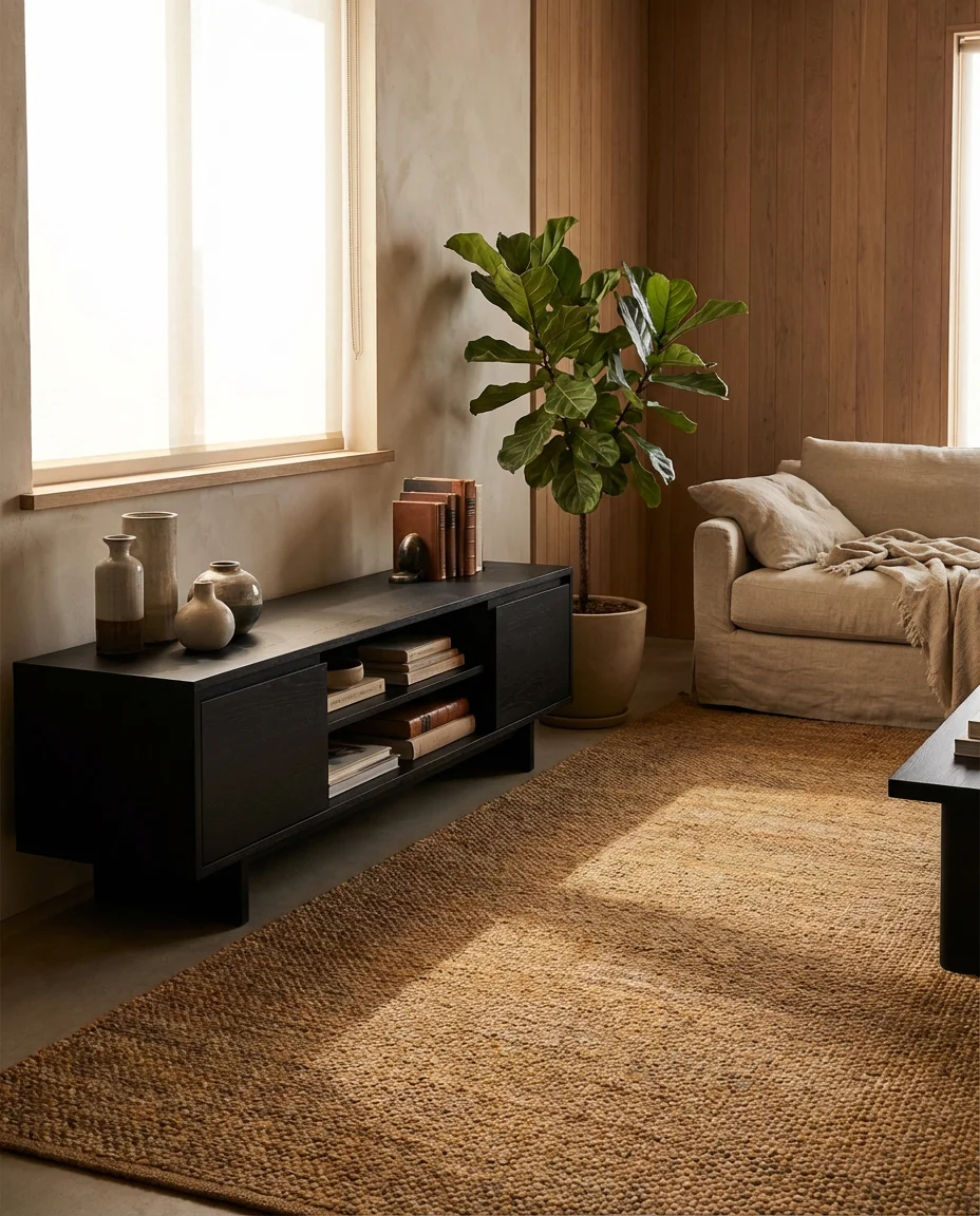 A Black Console as an Anchor Piece 2