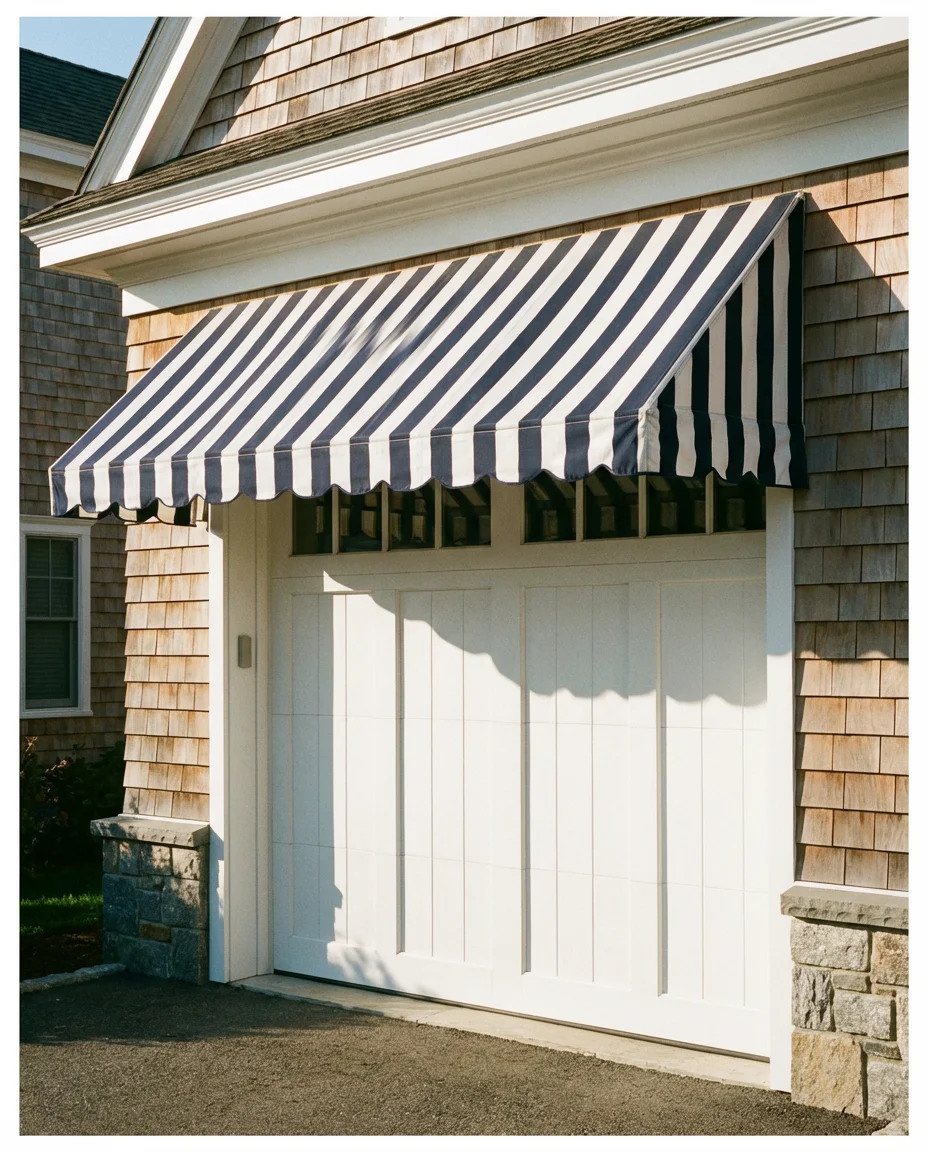 Awning Over the Garage for Shade and Style 1
