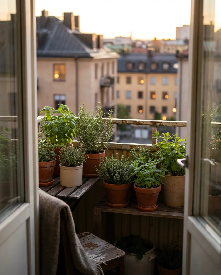 Balcony Herb Garden in Containers 2