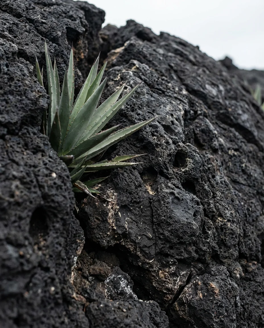 Black Lava Rock Garden Bed 2