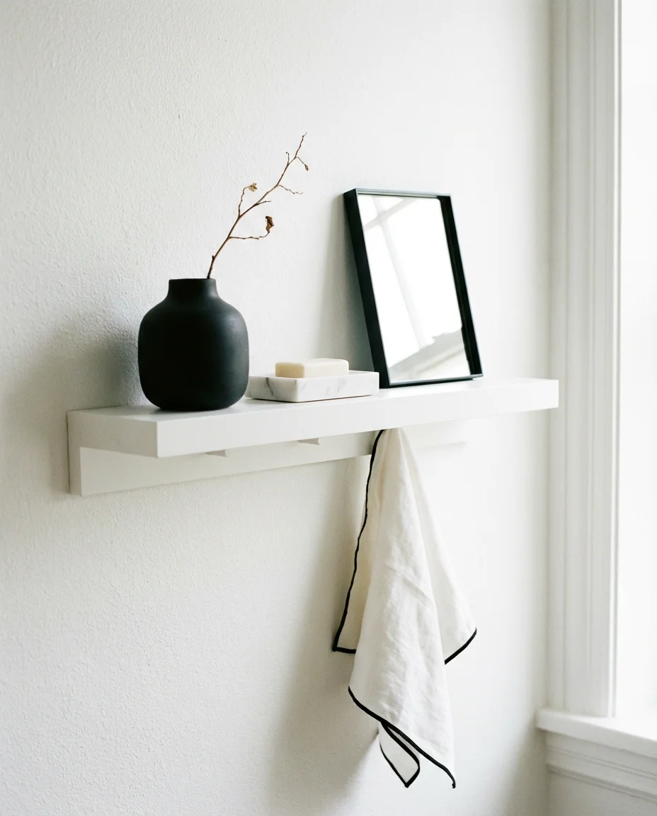 Black and White Graphic Shelf Styling 1