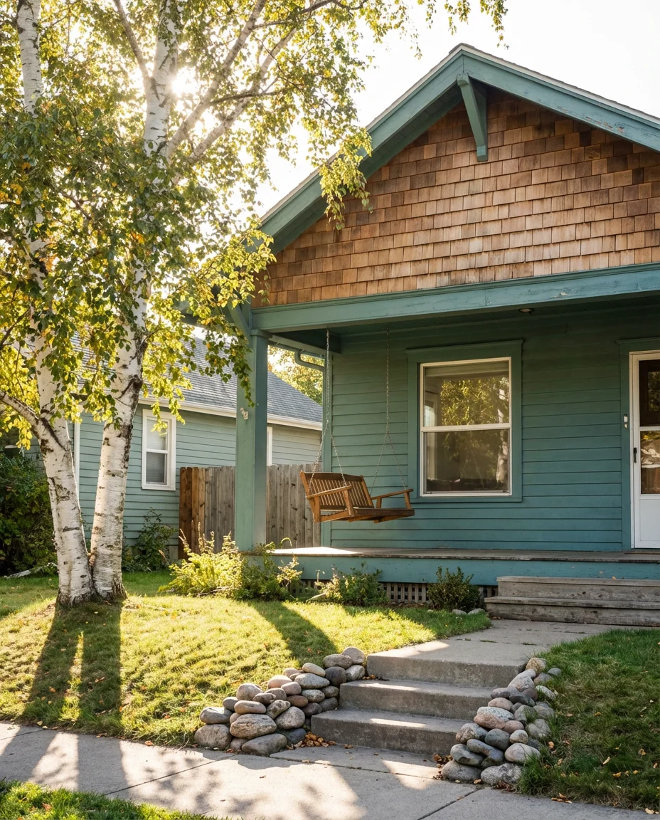 Bold Teal with Natural Wood Accents 2