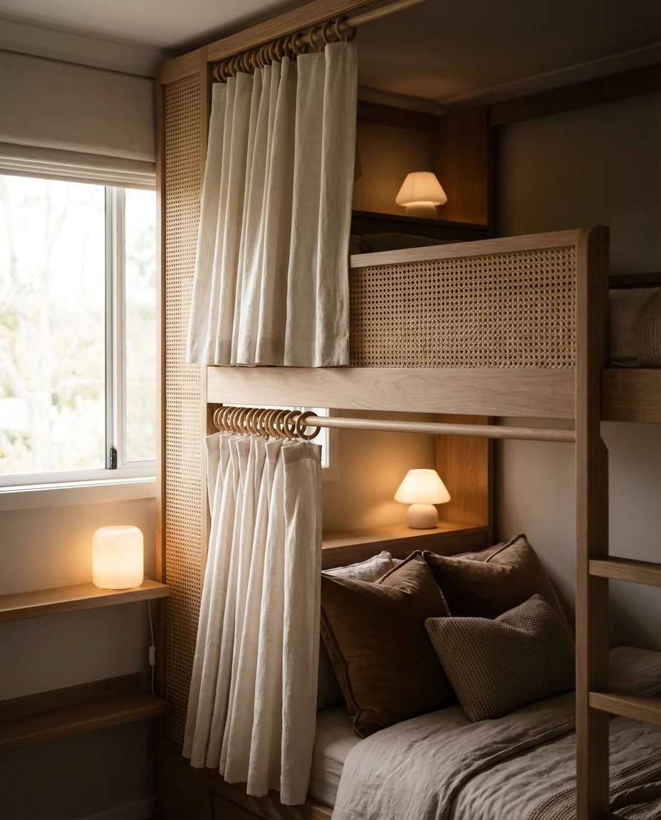 Bunk Bed Privacy Ideas With Curtains and Panels 1