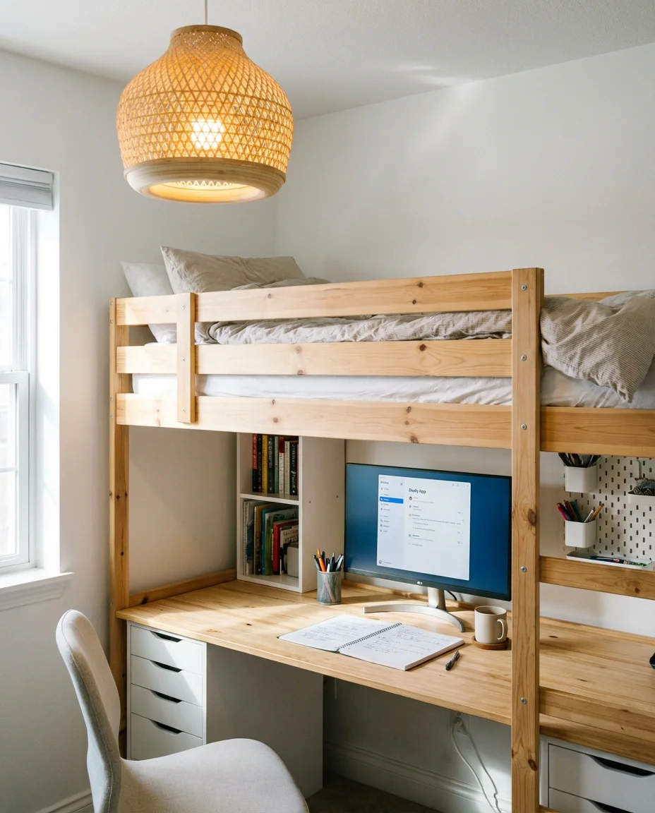 Bunk Beds With Desk Underneath for Teen Rooms 1