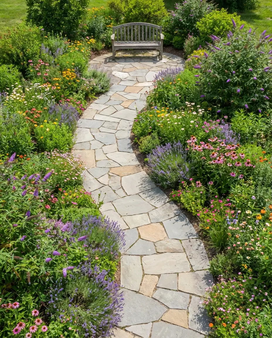 Butterfly Garden with Flowing Layout Paths 1