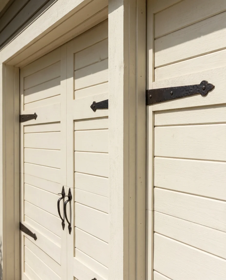 Carriage Style Door with Iron Hardware 2