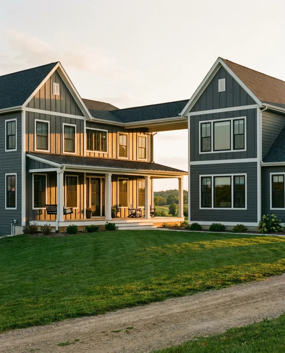 Charcoal Gray on a Modern Farmhouse 1