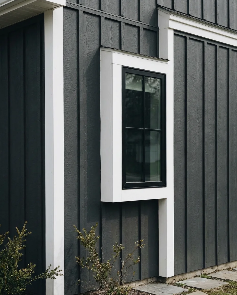 Charcoal Gray on a Modern Farmhouse 2