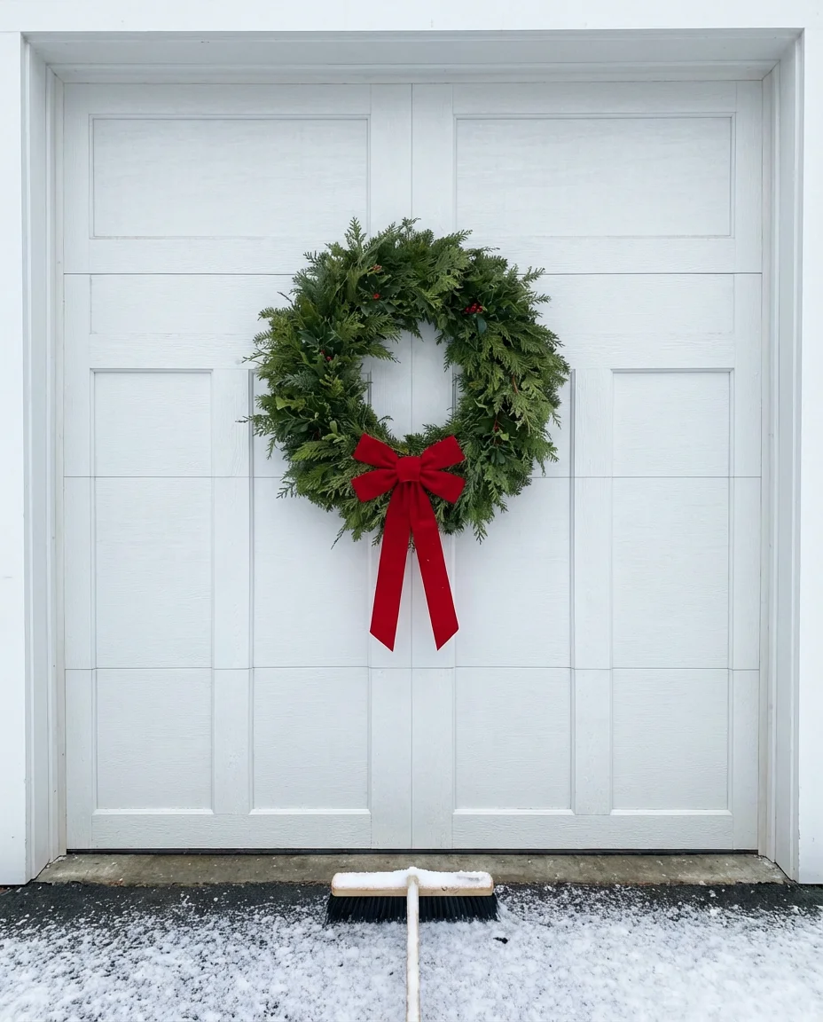Christmas Decorations on the Garage Door 2