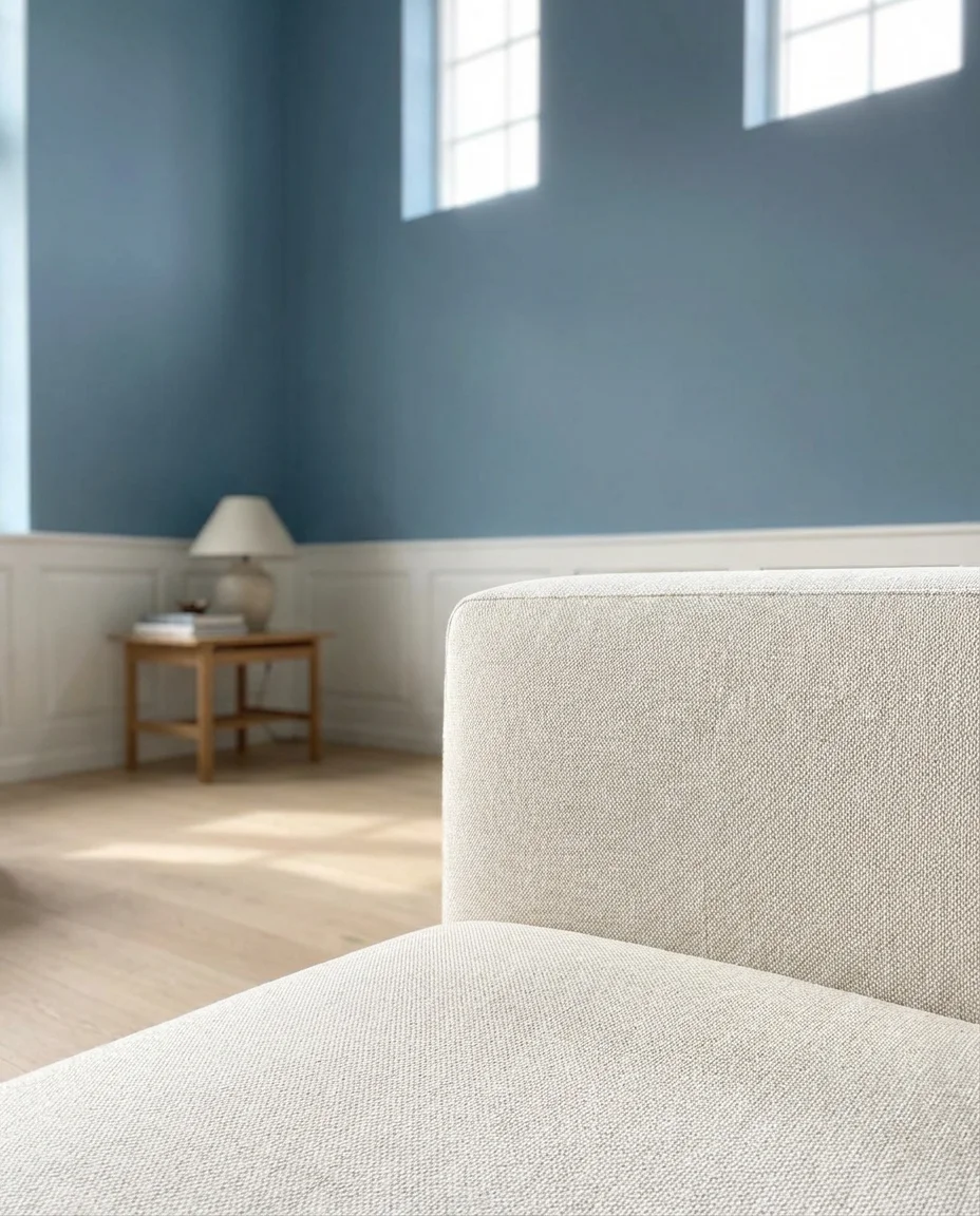 Color Blocked Blue Walls and Ceiling 2