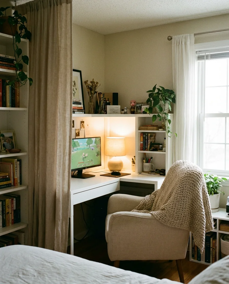 Cozy Gaming Bedroom Nook 1