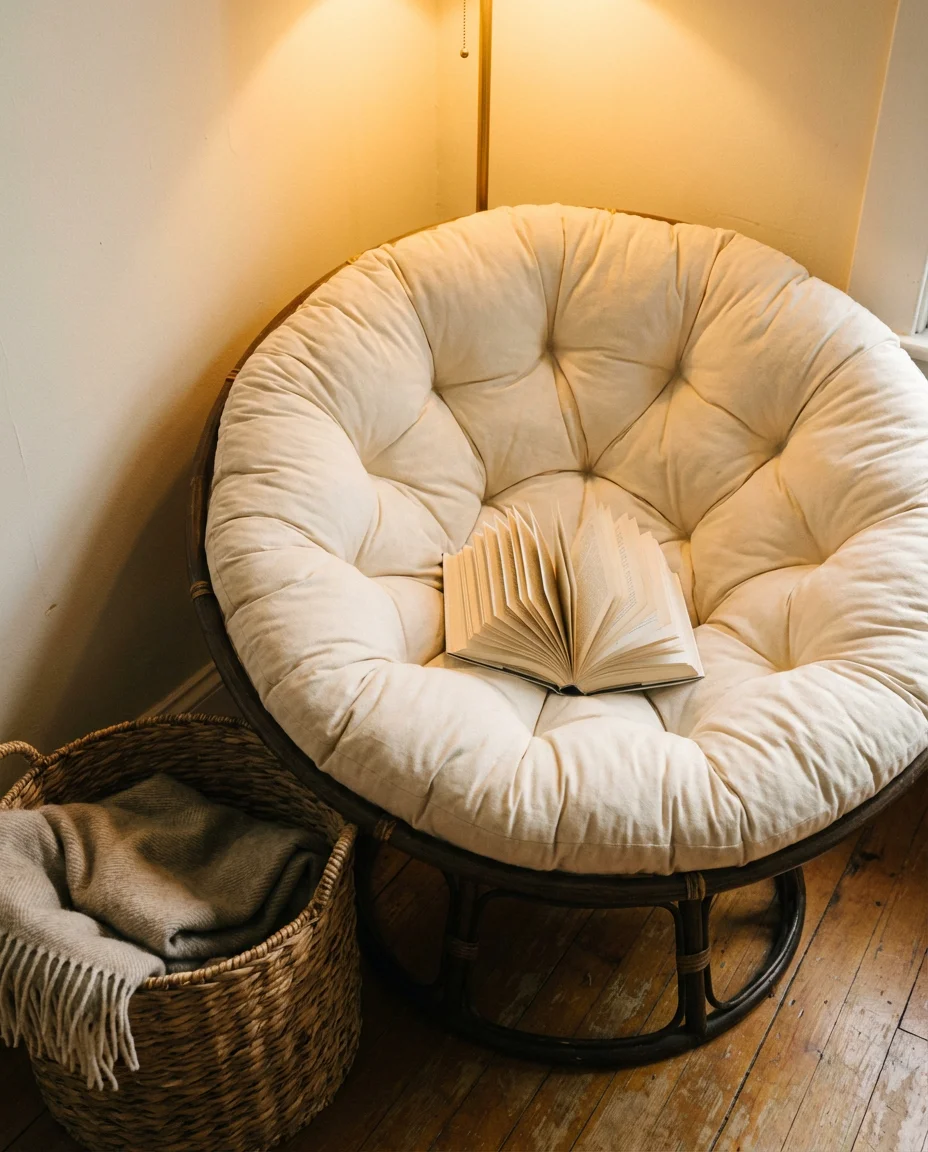 Cozy Reading Nook With a Papasan Chair 2