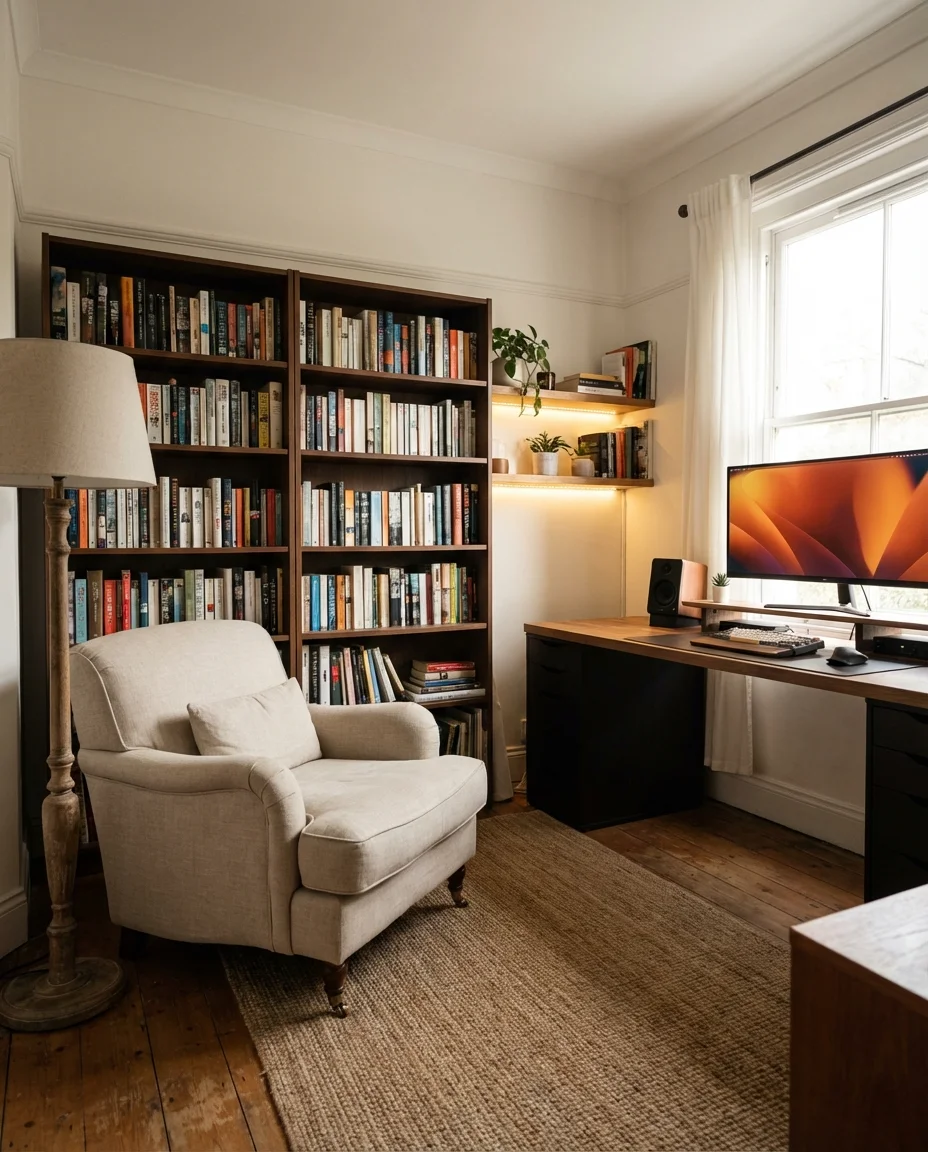 Cozy Reading and Gaming Hybrid Room 1
