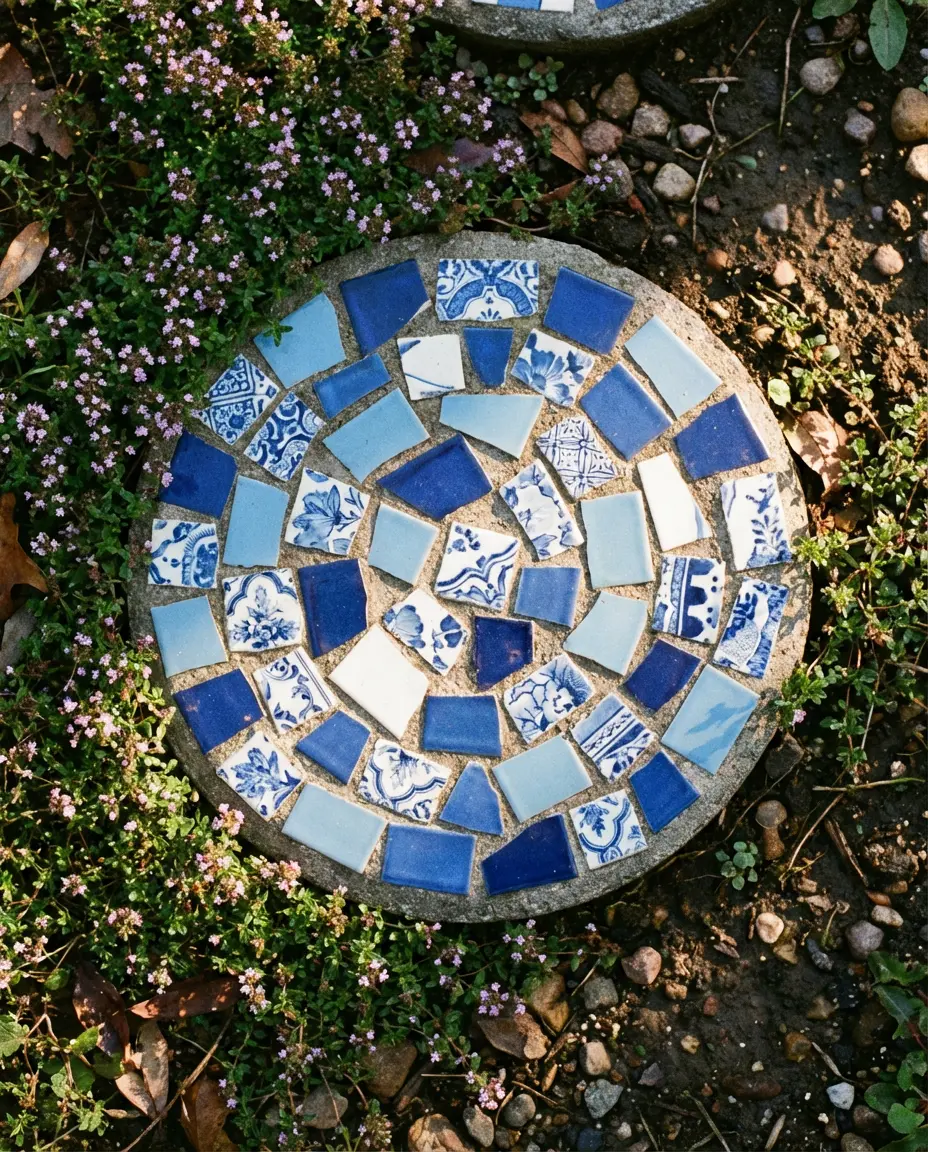 DIY Mosaic Stepping Stones 1