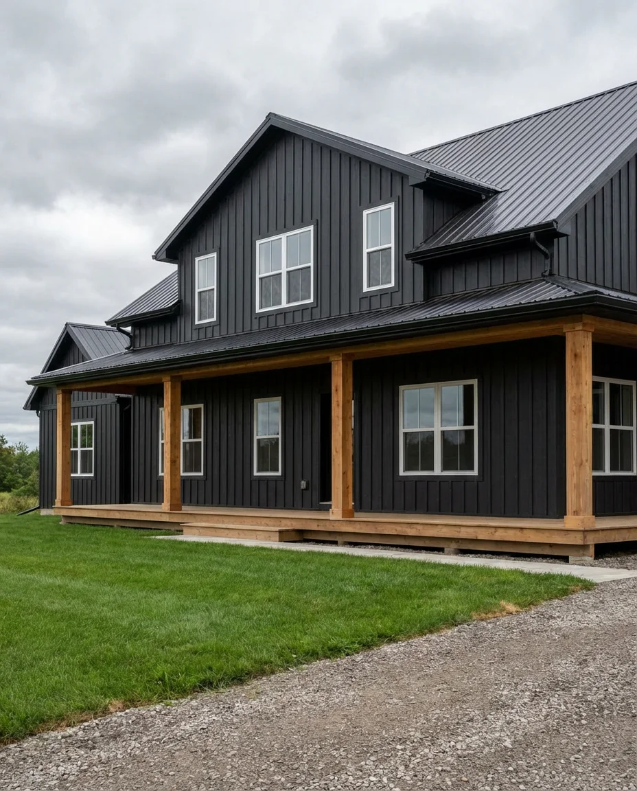 Dark Charcoal Modern Farmhouse 1