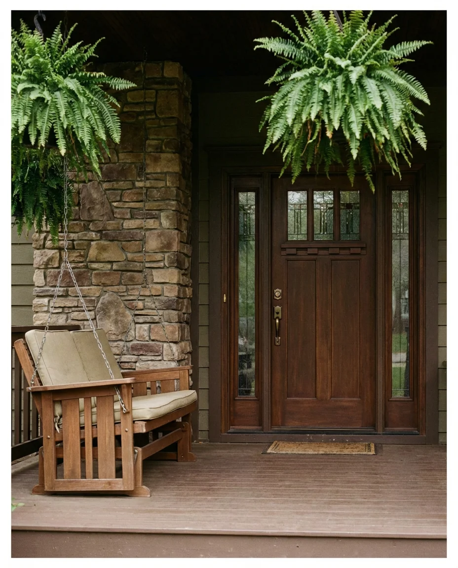 Dark Mocha Brown on a Craftsman with Stone 2