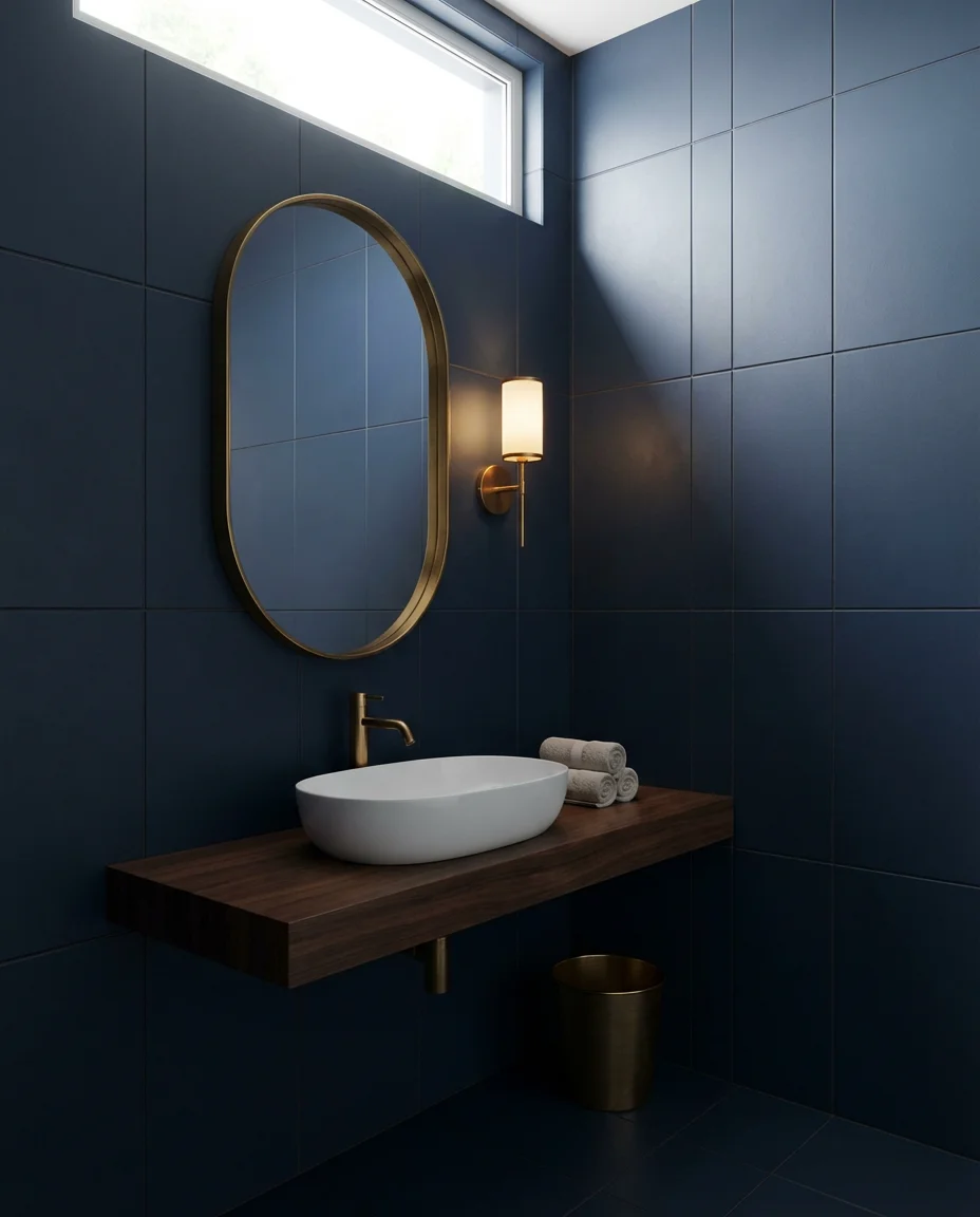 Dark and Dramatic Floor-to-Ceiling Tile 2