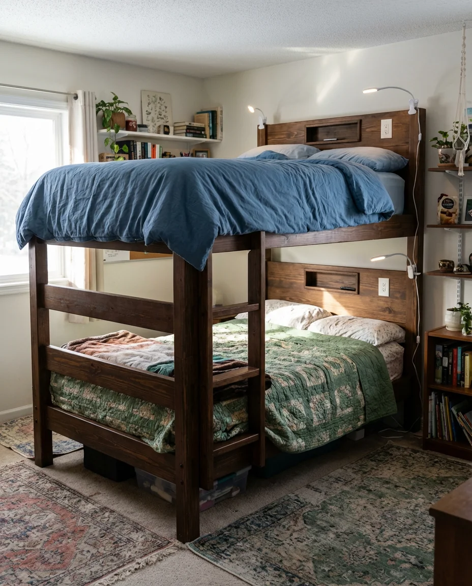 Double Bunk Bed Designs for Shared Teen Rooms 1