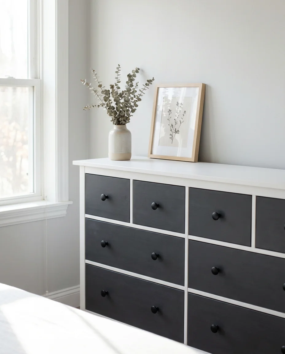 Dresser Makeover Ideas with Two Tone Paint 1