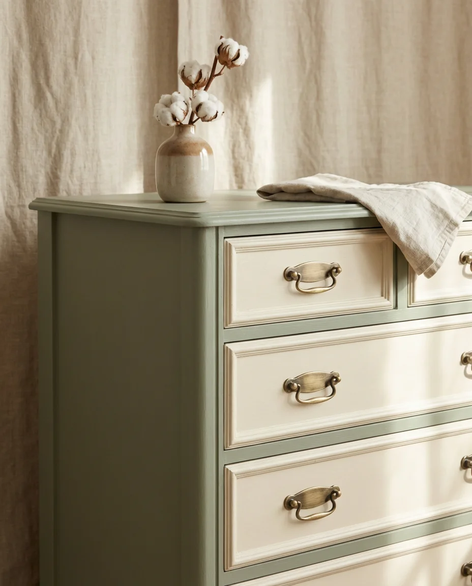 Dresser Makeover Ideas with Two Tone Paint 2