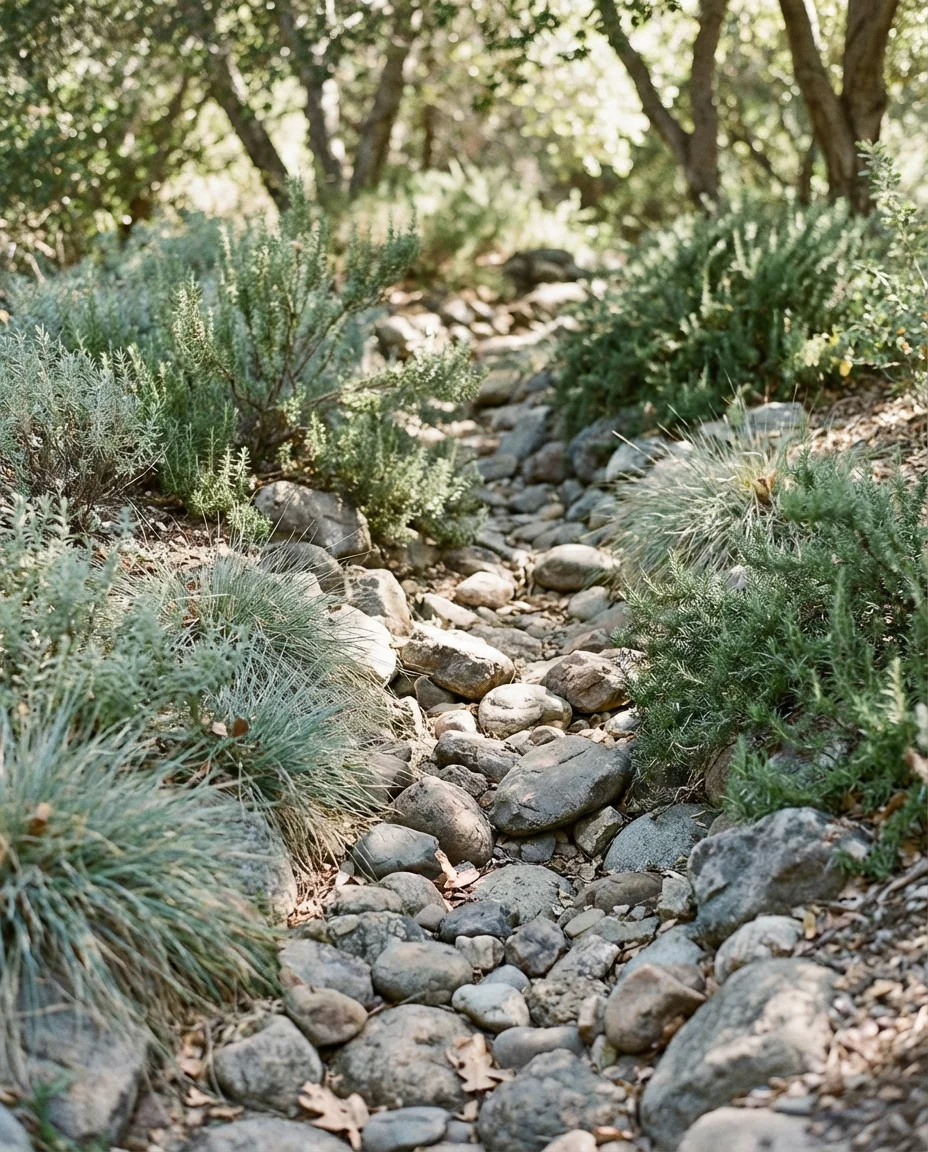 Dry Creek Bed for Slope Drainage 2