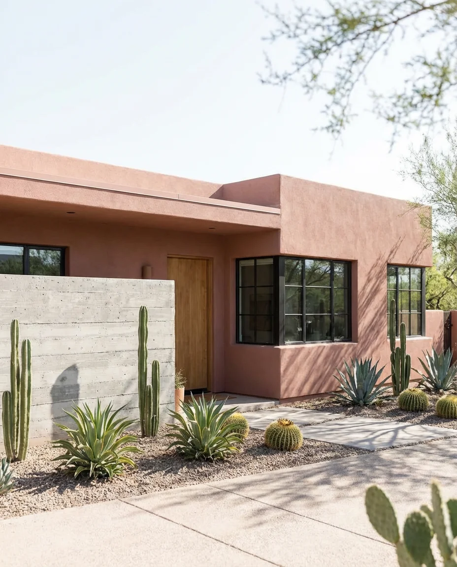 Earthy Terracotta Stucco Contemporary 1