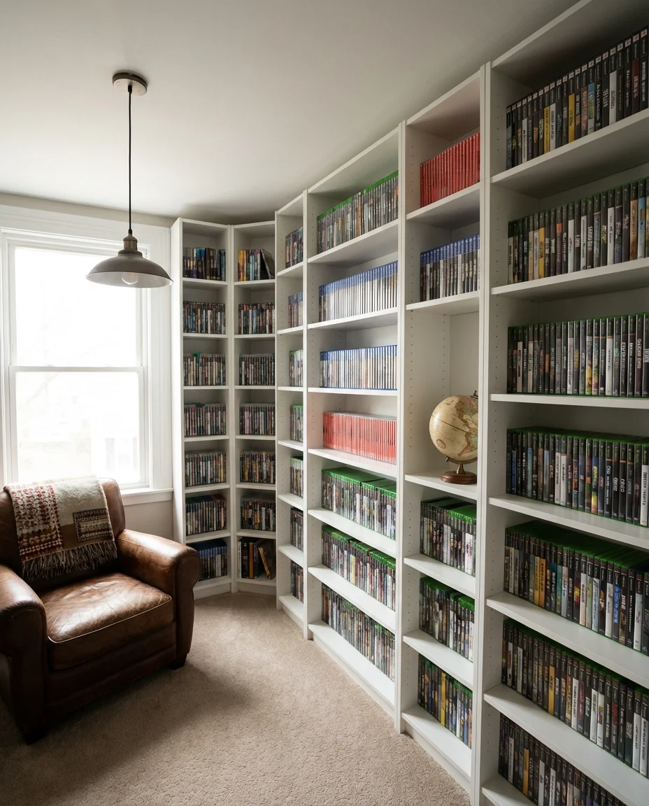 Floor-to-Ceiling Shelving Gaming Library 2