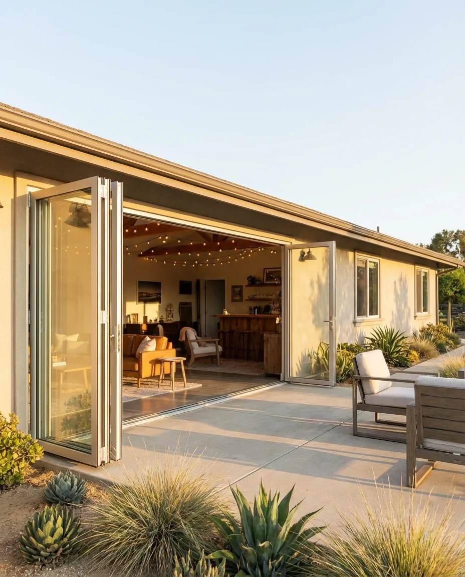 Folding Garage Door for Indoor-Outdoor Living 1