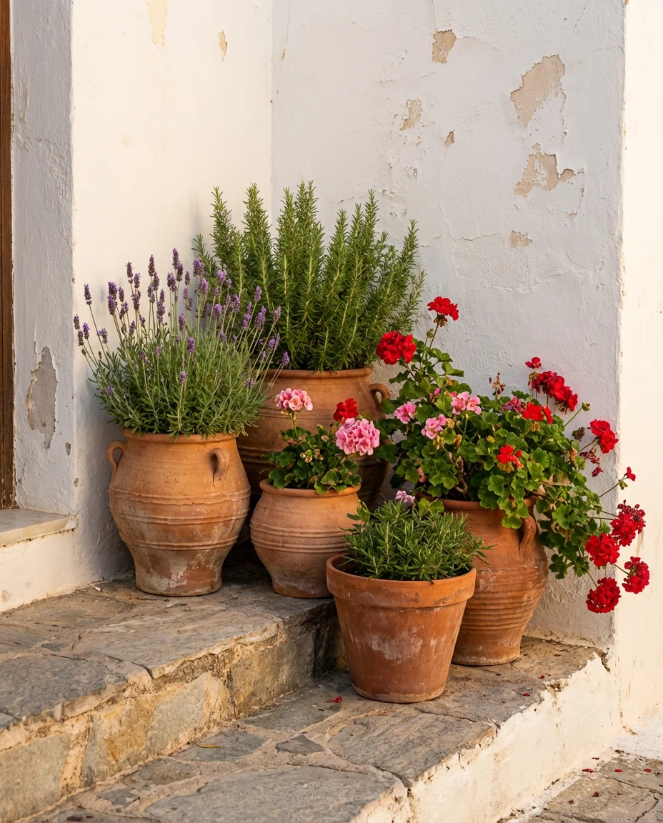 French Country Terracotta Pot Arrangement 1