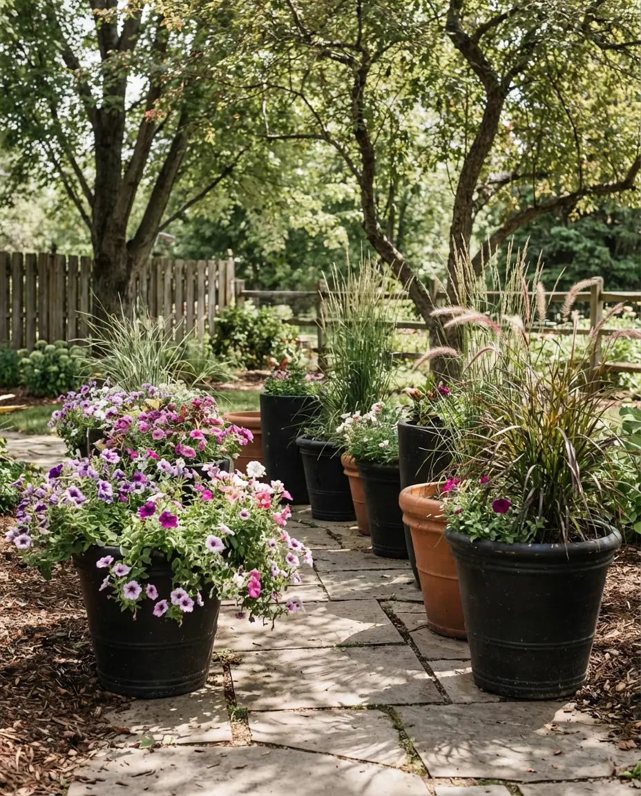 Front Yard Pots and Planters at the Entrance 2