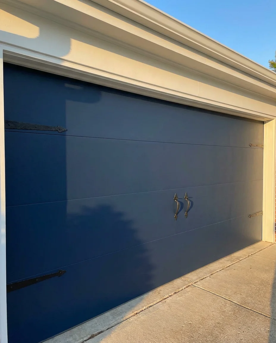 Garage Door Makeover with Paint and Trim 2