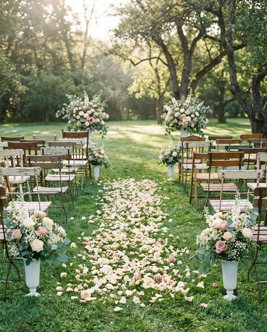 Garden Ideas for Outdoor Wedding Ceremony Seating 1