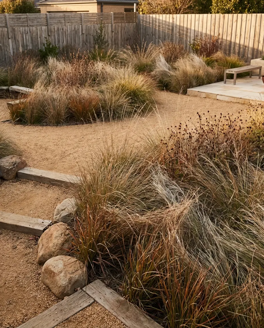 Gravel Garden With Ornamental Grasses 1