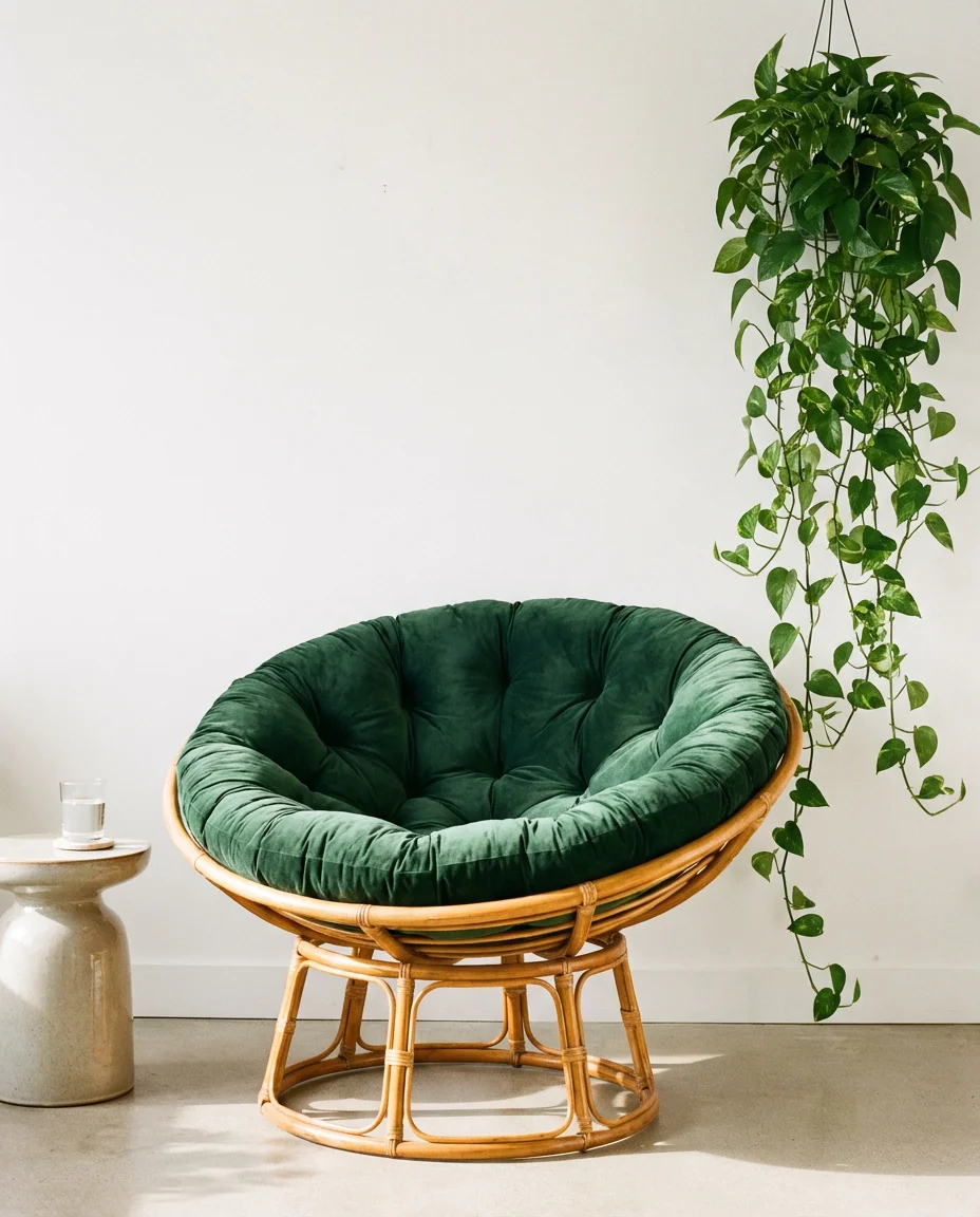 Green Papasan Chair Ideas for Nature-Inspired Rooms 1