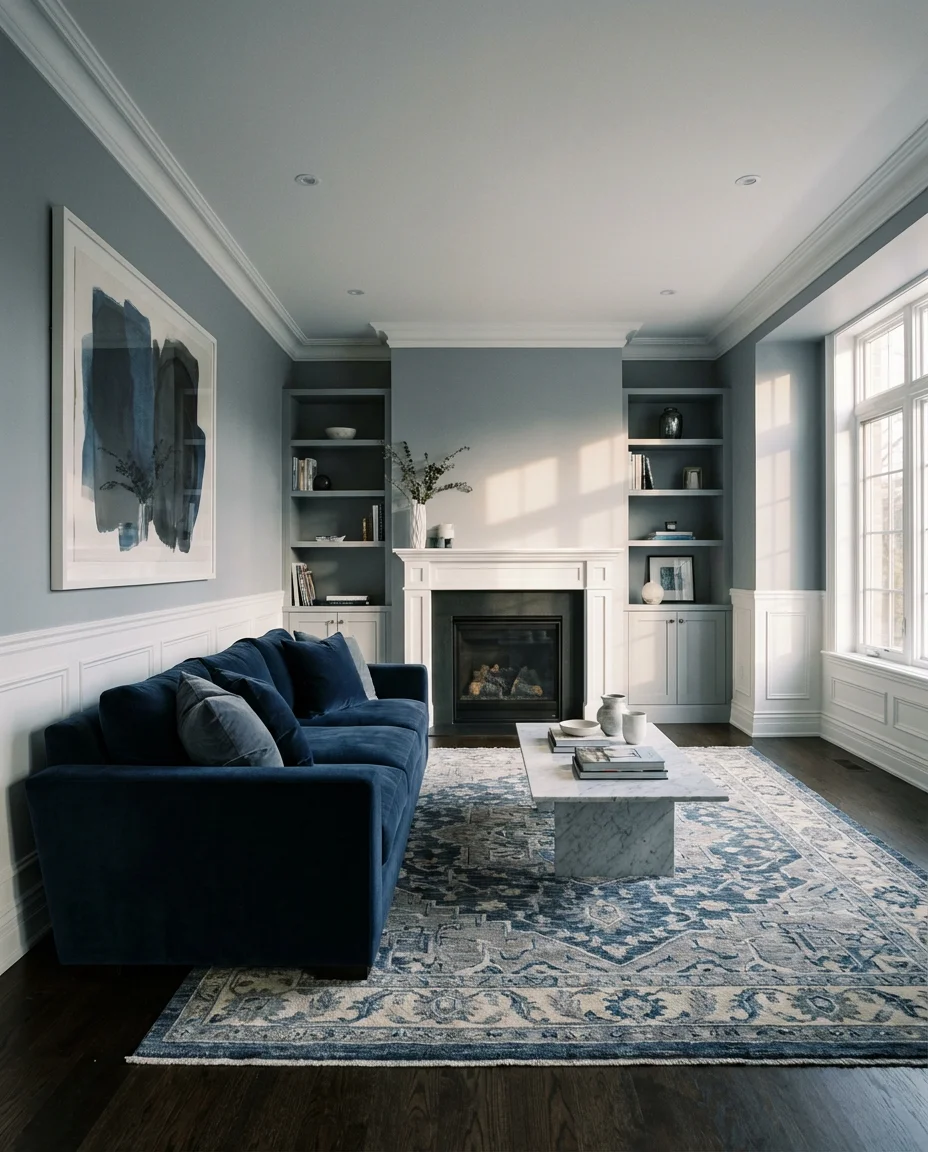 Grey and Blue Classic Sophistication 1