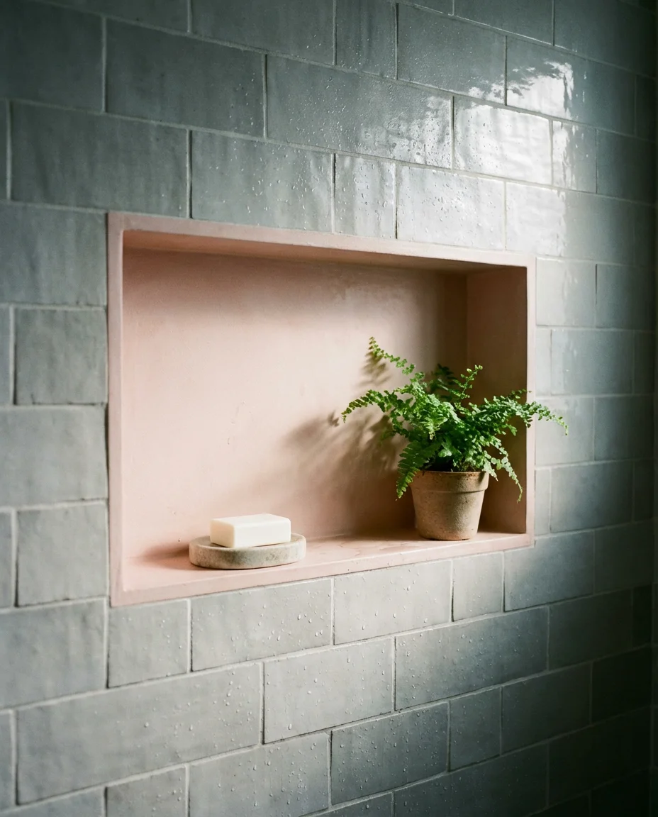 Grey and Pink Spa Bathroom 2