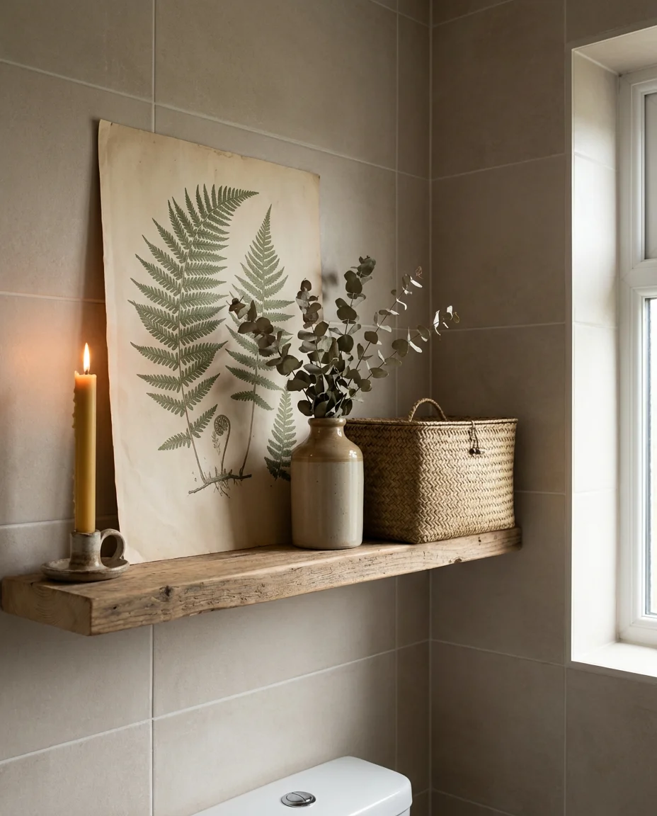 Ideas Above Toilet with Layered Artwork 1