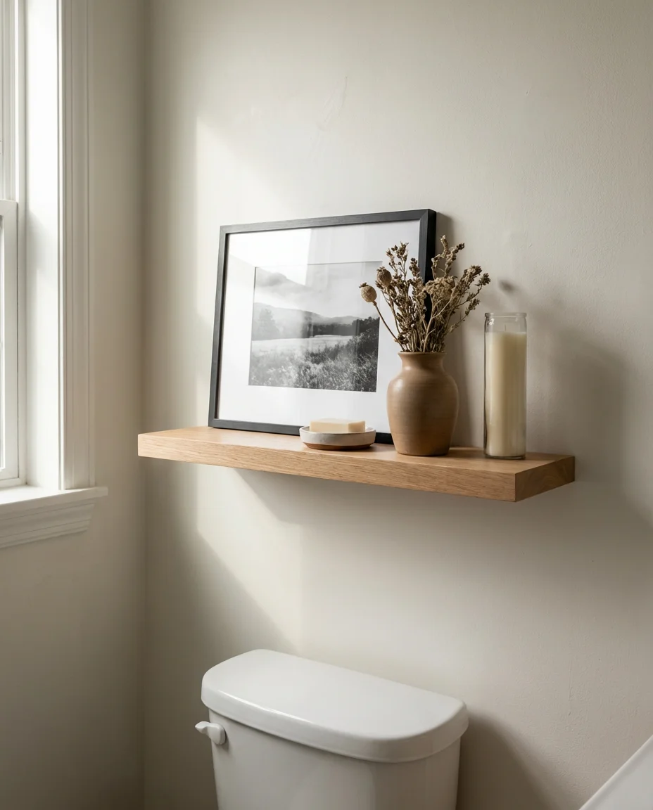 Ideas Above Toilet with Layered Artwork 2