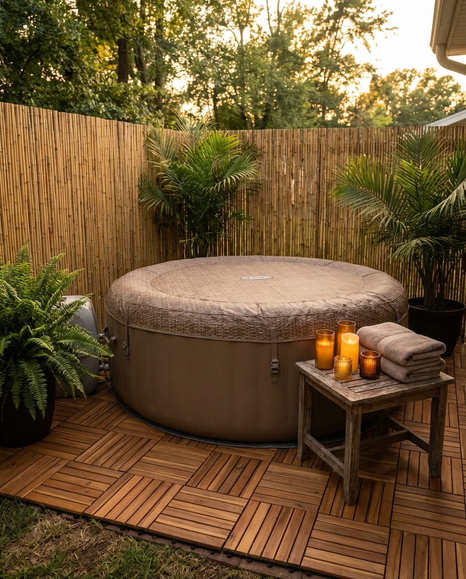 Inflatable Hot Tub Deck Setup 1