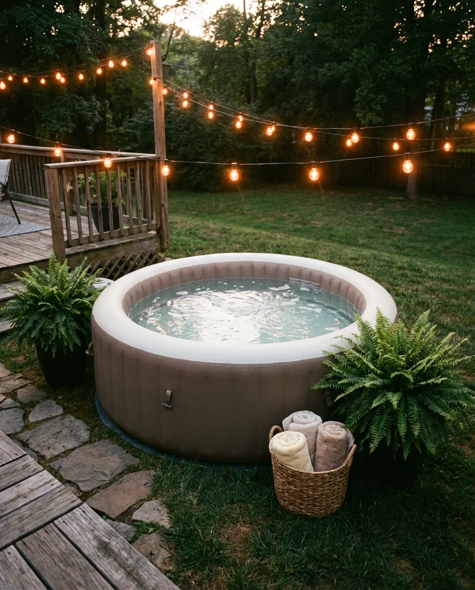 Inflatable Hot Tub Deck Setup 2