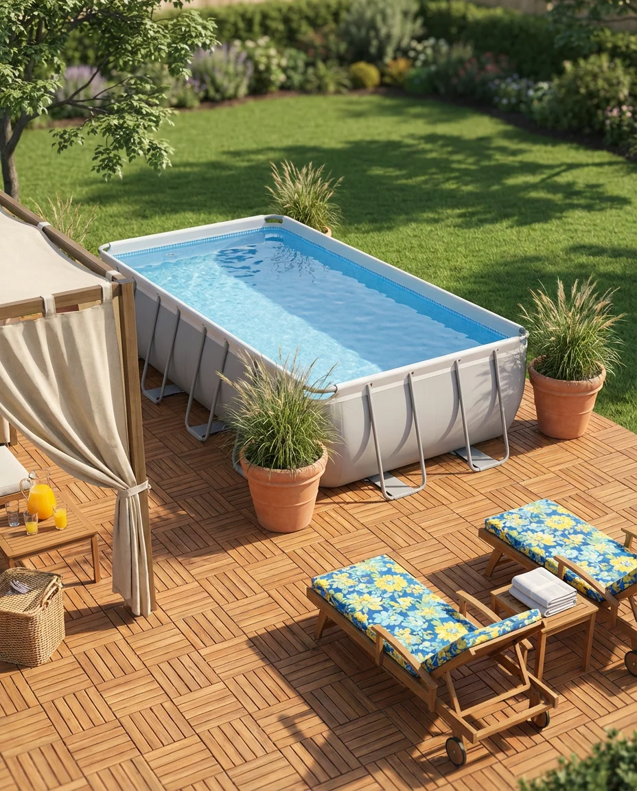 Inflatable Pool Party Backyard 1